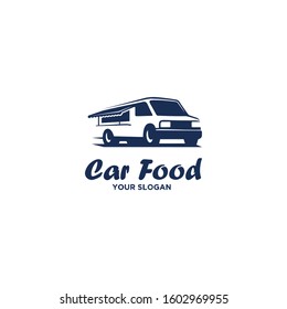 simple car food silhouette logo
