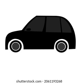 simple car icon in black and white