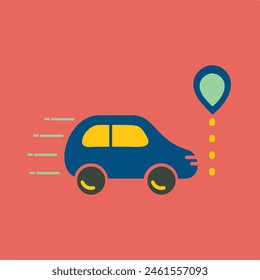 Simple car icon collection isolated . Front view symbol of auto, vehicle, automobile, sedan, van. Transport, car sharing, or delivery concept icons. Flat style vector illustration