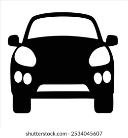 Simple car icon collection isolated. Vehicle, automobile, sedan, van. Transport, car sharing, or delivery concept icons. Flat style vector illustration.