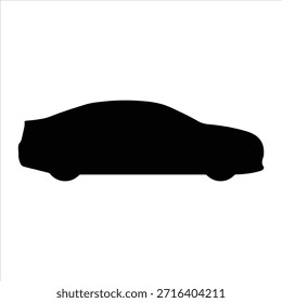 Simple car icon collection isolated on a white background. Front view symbol of auto, vehicle, automobile, sedan, van. Transport, car sharing, or delivery concept icons. Flat style vector illustration