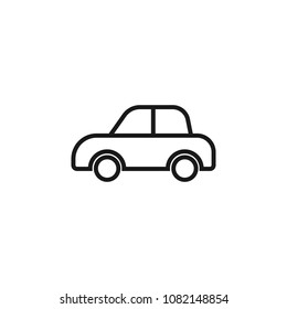simple car icon outline
