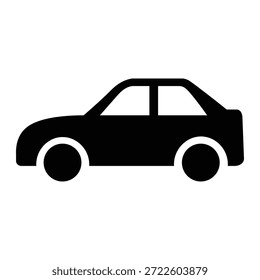 Ícone de carro simples representando transporte e mobilidade
