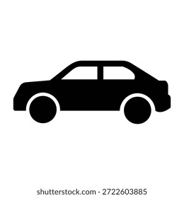 Simple car icon representing transportation and mobility