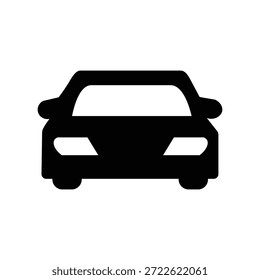 Simple car icon representing transportation and mobility