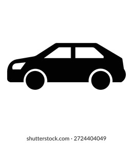 Ícone de carro simples representando transporte e mobilidade