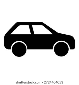 Ícone de carro simples representando transporte e mobilidade