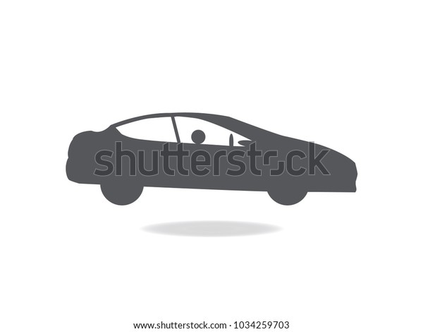 Simple Car Icon Vector.\
Flat Hatchback symbol. Perfect Black pictogram illustration on\
white background.