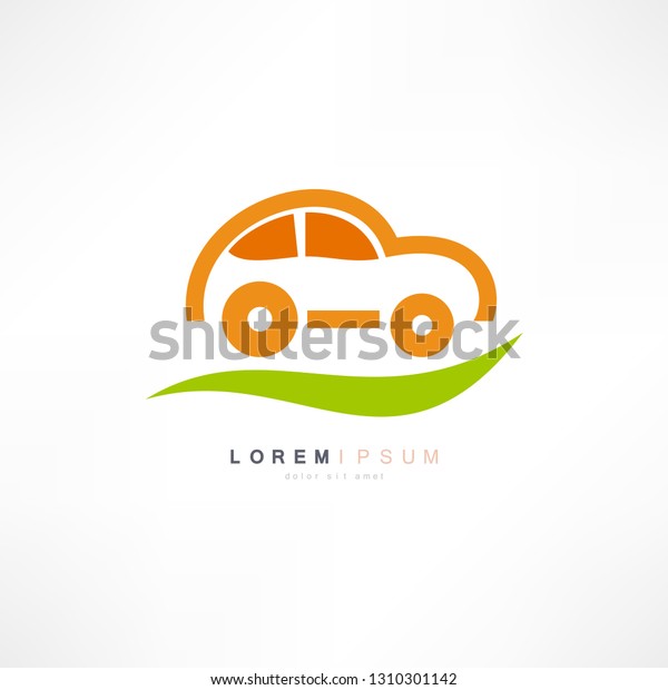 Simple Car Icon Vector. Flat illustration on\
white background.