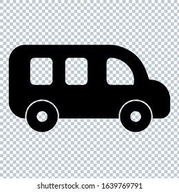 Simple Car icon, Vector illustration on transparent background.
