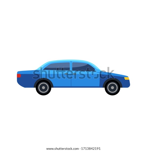 Simple Car Illustration Side View Stock Vector (Royalty Free ...