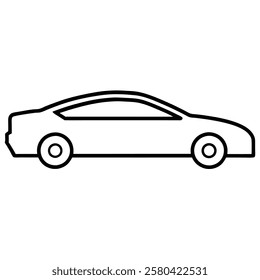 simple car line art logo icon