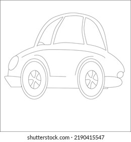 Simple Car Line Arts Design Sample Stock Vector (Royalty Free ...