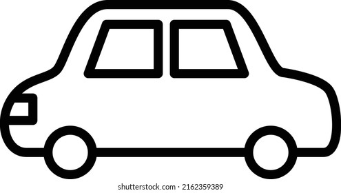 Simple Car Line Drawing Icon Stock Vector (Royalty Free) 2162359389 ...