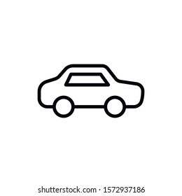 Simple car line icon. Stroke pictogram. Vector illustration isolated on a white background. Premium quality symbol. Vector sign for mobile app and web sites.