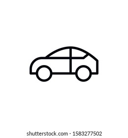 Simple car line icon. Stroke pictogram. Vector illustration isolated on a white background. Premium quality symbol. Vector sign for mobile app and web sites.