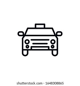 Simple car line icon. Stroke pictogram. Vector illustration isolated on a white background. Premium quality symbol. Vector sign for mobile app and web sites.