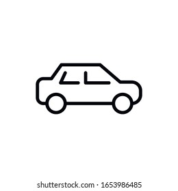 Icono de línea de camión simple. Pictograma de trazo. Ilustración vectorial aislada en un fondo blanco. Símbolo de calidad superior. Signo de vector para aplicaciones móviles y sitios web.