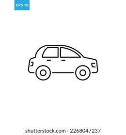 Simple car line icon Vector illustration
