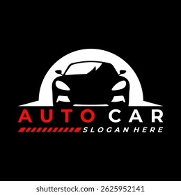 ícone de design de logotipo de carro simples. Modelo de vetor de design de logotipo de carro automático