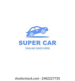 Simple car logo design vector on white background