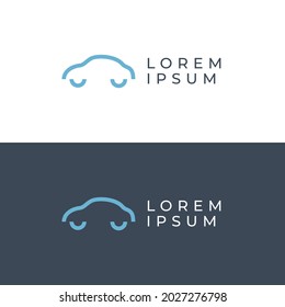 Simple car logo. Vector icon.