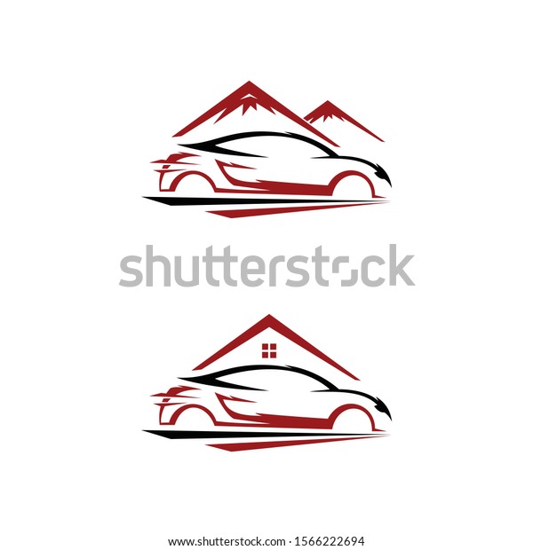 Simple car logo vector line art style for automotive\
dealer and custom transportation repair. body car silhouette.\
Vintage modern look, memorable, clean, unique. apply to web, wall,\
front office, apps