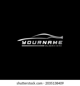 simple car logo.premium car line art vector for business logo