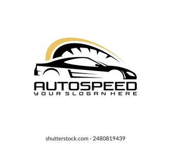 Simple Car Maintenance Logo Design Featuring a Sedan Wrench and Circle Develop a clean and simple logo for a car maintenance service