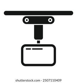 Simple car parking sensor icon showing free parking space