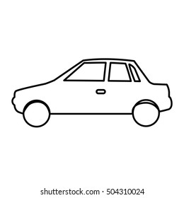 simple car pictogram icon image 
