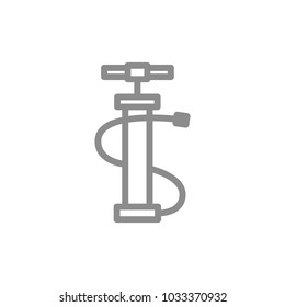 Simple car pump line icon. Symbol and sign vector illustration design. Isolated on white background