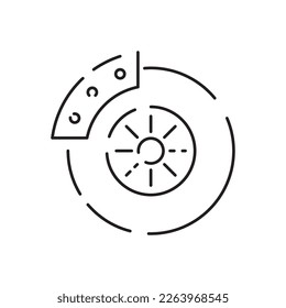 Simple Car Service Related Vector Line Icon. Contains such Icons as Oil, Filter, Steering Wheel, Check List and more. Repair editable Stroke Pixel Perfect