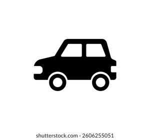 Simple car silhouette icon vector