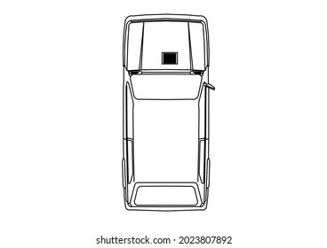 Simple car sketch vector design with slightly wide body