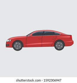 simple car vector  transport design