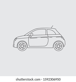 simple car vector  transport design