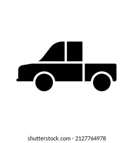 simple car vehicle icon in glyph style