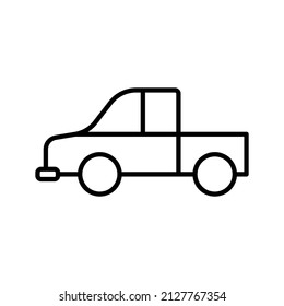 simple car vehicle icon in outline style