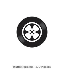 Diseño simple del Vector de la rueda y del neumático del coche