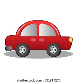 Simple Car White Background Stock Vector (Royalty Free) 331917275 ...