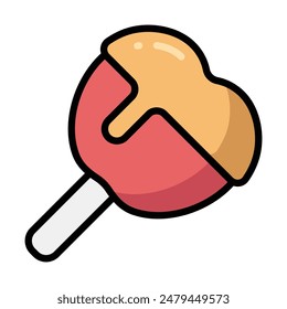 Simple Caramelized Apple colorful icon Illustration. The icon illustration can be used for websites, print templates, presentation templates, illustrations, etc