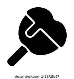 Simple Caramelized Apple glyph icon. The icon can be used for websites, print templates, presentation templates, illustrations, etc