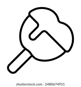 Simple Caramelized Apple icon. The icon can be used for websites, print templates, presentation templates, illustrations, etc