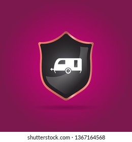 simple caravan icon