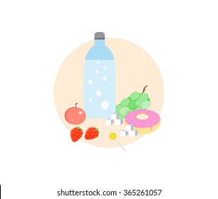 simple carbohydrates illustration