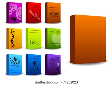 simple card board in various color