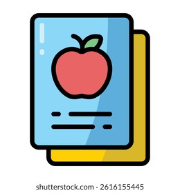 Simple Card Game colorful icon. The icon can be used for websites, print templates, presentation templates, illustrations, etc
