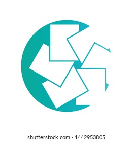 A simple Card  green logo icon vector