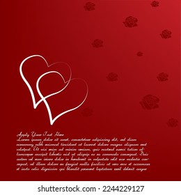Simple card for valentine. Can apply a text.